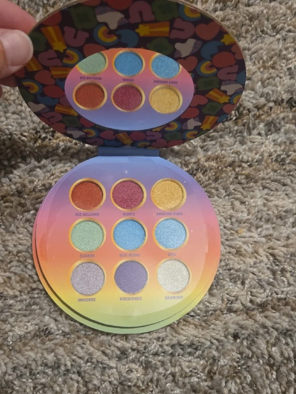 Lucky Charms Eyeshadow Palette - Pastel Blue, Yellow, Pink